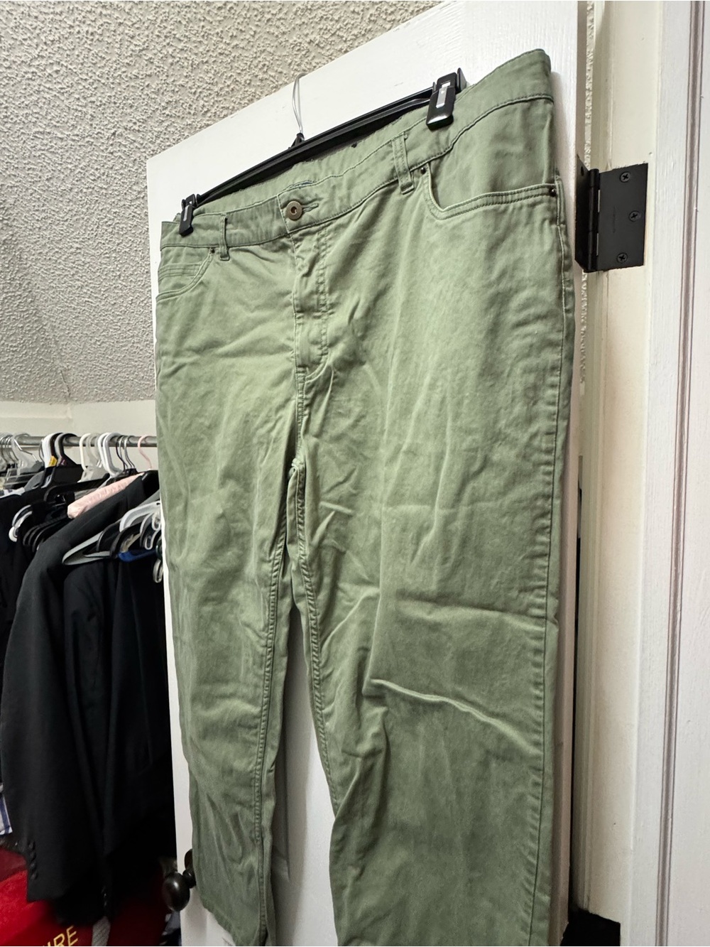 George Sage Green Straight-Chino Pants